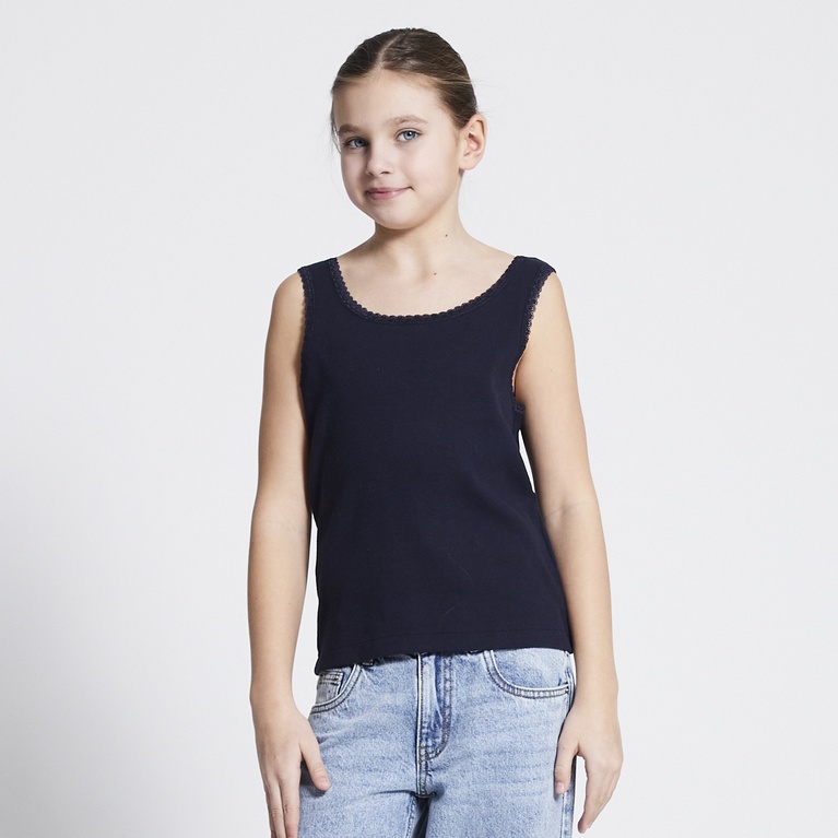 Ribbed tank top "Nalie" Navy